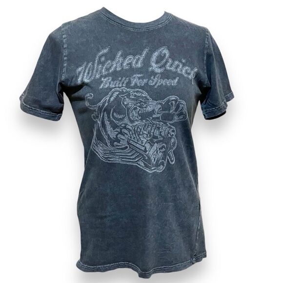 Wicked Quick Built for Speed Handcrafted Distressed Short Sleeve Tee - Picture 7 of 13